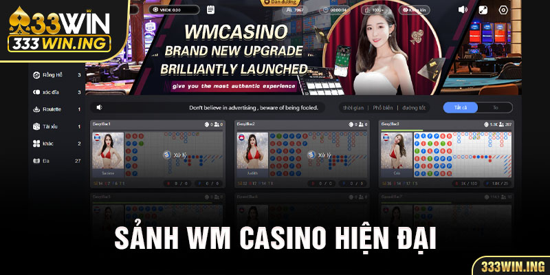 Sảnh WM casino hiện đại